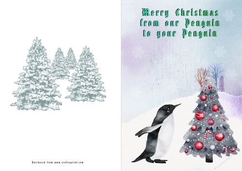 No Cut Just Print Christmas Cards