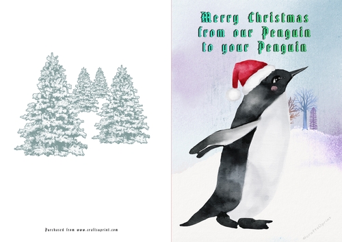 No Cut Just Print Christmas Cards