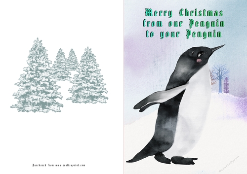 No Cut Just Print Christmas Cards