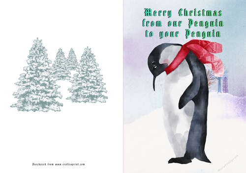 No Cut Just Print Christmas Cards
