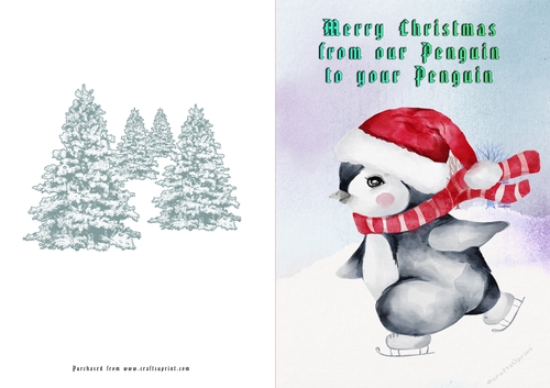 No Cut Just Print Christmas Cards