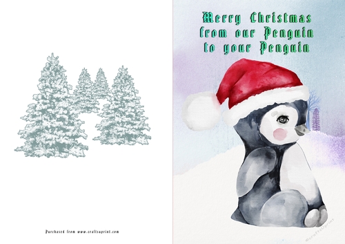 No Cut Just Print Christmas Cards