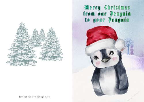 No Cut Just Print Christmas Cards