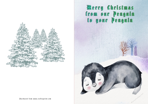 No Cut Just Print Christmas Cards