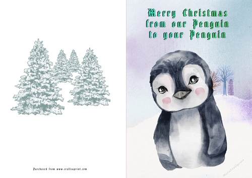 No Cut Just Print Christmas Cards