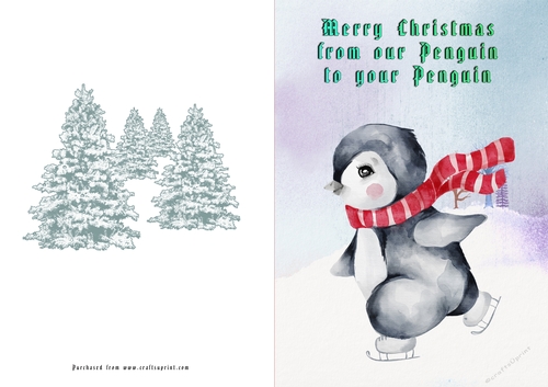 No Cut Just Print Christmas Cards