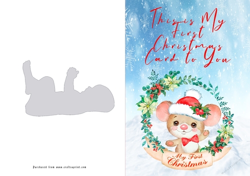 No Cut Just Print Christmas Cards