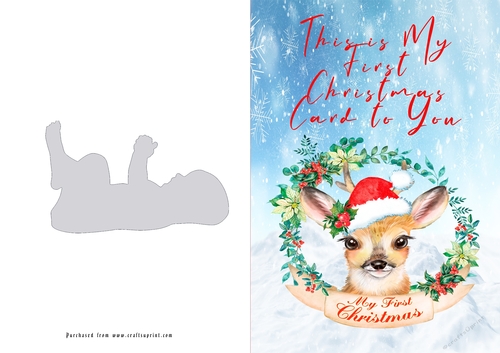 No Cut Just Print Christmas Cards