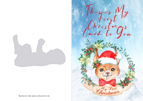 No Cut Just Print Christmas Cards