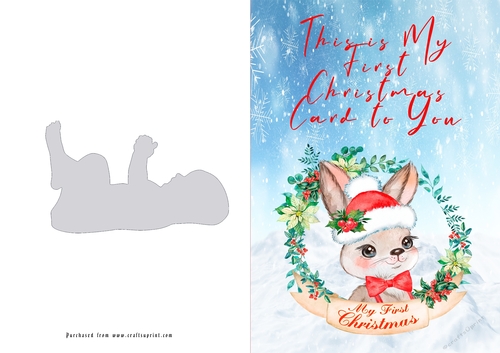 No Cut Just Print Christmas Cards