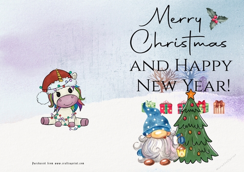 No Cut Just Print Christmas Cards Cute Gnome