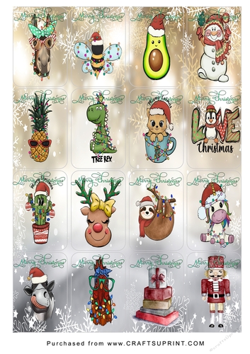Christmas Tags/Labels Cartoons