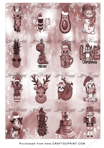 Christmas Tags/Labels Cartoons