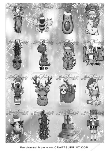 Christmas Tags/Labels Cartoons