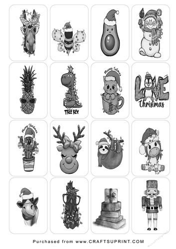 Christmas Tags/Labels Cartoons