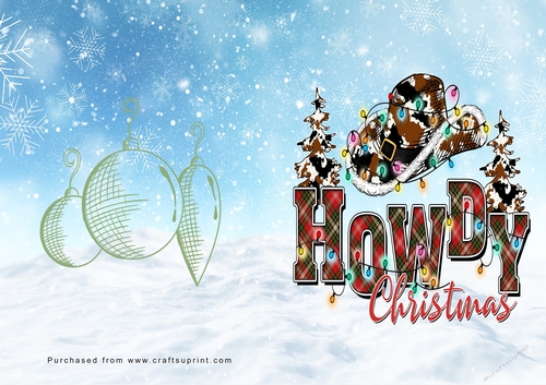 No Cut Just Print Christmas Cards Cowboy Christmas