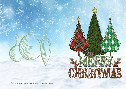 No Cut Just Print Christmas Cards Cowboy Christmas