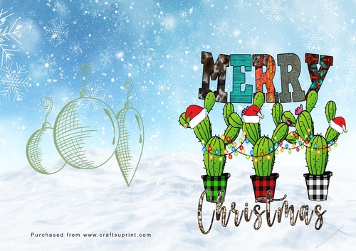 No Cut Just Print Christmas Cards Cowboy Christmas