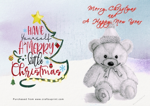 No Cut Just Print Christmas Cards