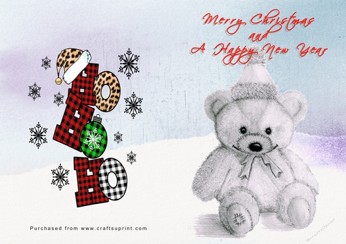 No Cut Just Print Christmas Cards