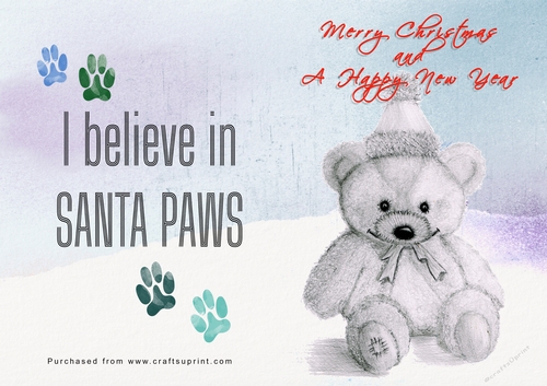 No Cut Just Print Christmas Cards