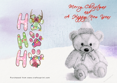 No Cut Just Print Christmas Cards