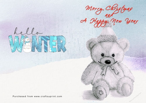 No Cut Just Print Christmas Cards