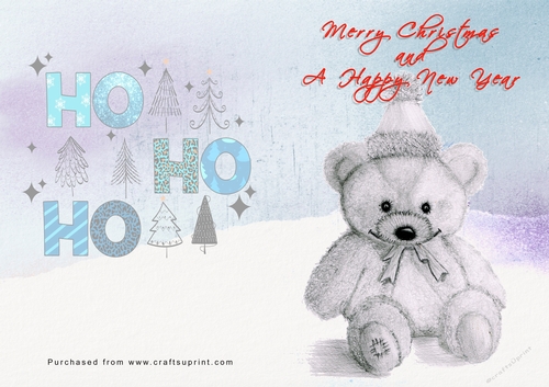 No Cut Just Print Christmas Cards