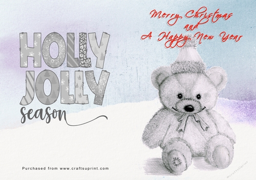 No Cut Just Print Christmas Cards