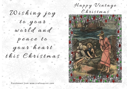 No Cut Just Print Christmas Cards Vintage