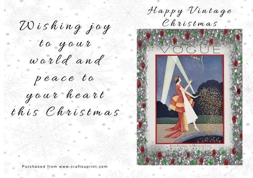 No Cut Just Print Christmas Cards Vintage