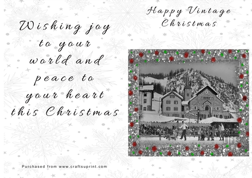 No Cut Just Print Christmas Cards Vintage
