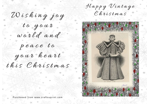 No Cut Just Print Christmas Cards Vintage