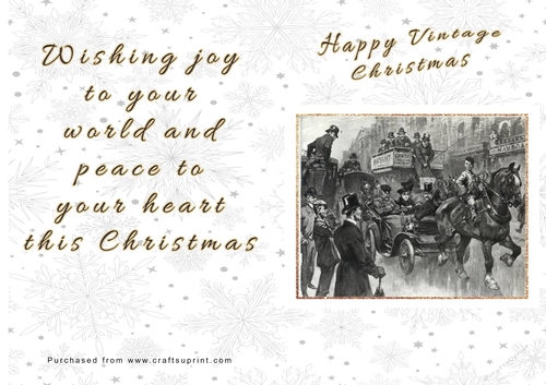 No Cut Just Print Christmas Cards Vintage