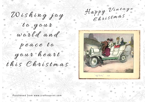 No Cut Just Print Christmas Cards Vintage