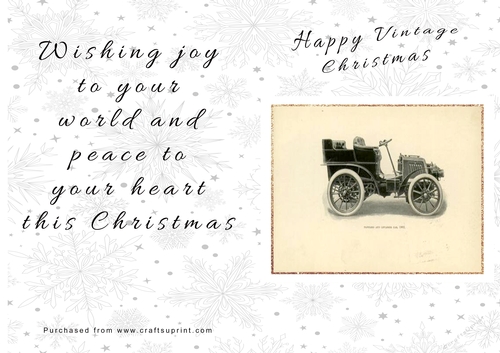 No Cut Just Print Christmas Cards Vintage