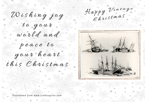 No Cut Just Print Christmas Cards Vintage