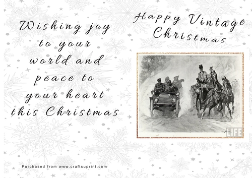 No Cut Just Print Christmas Cards Vintage