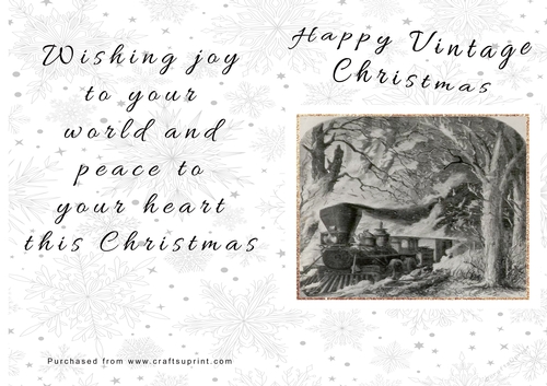 No Cut Just Print Christmas Cards Vintage