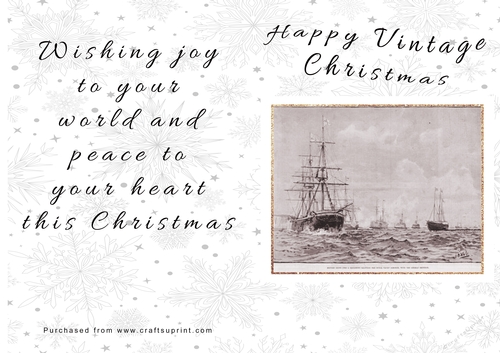 No Cut Just Print Christmas Cards Vintage