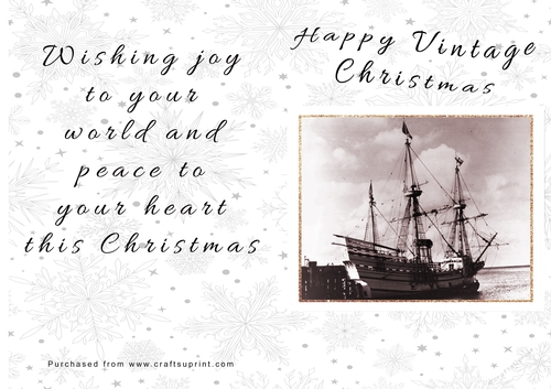 No Cut Just Print Christmas Cards Vintage
