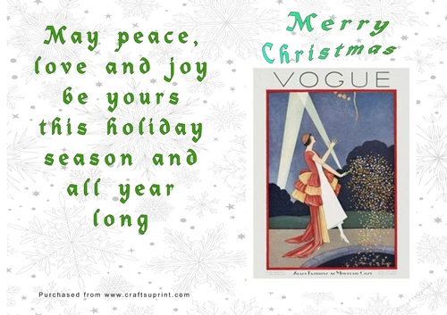 No Cut Just Print Christmas Cards Vintage
