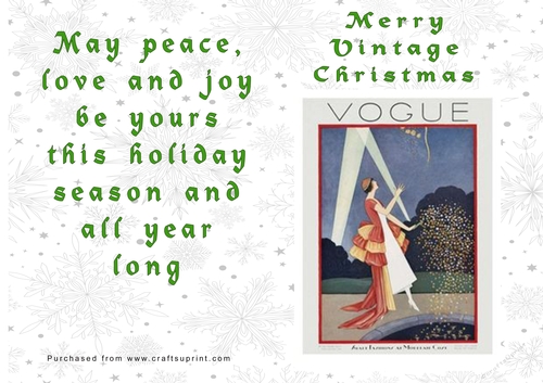 No Cut Just Print Christmas Cards Vintage