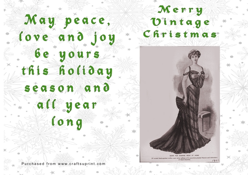 No Cut Just Print Christmas Cards Vintage