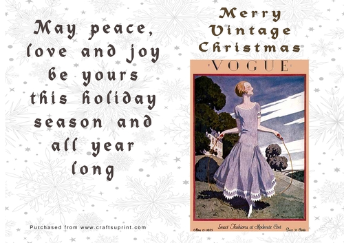 No Cut Just Print Christmas Cards Vintage