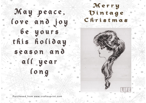 No Cut Just Print Christmas Cards Vintage