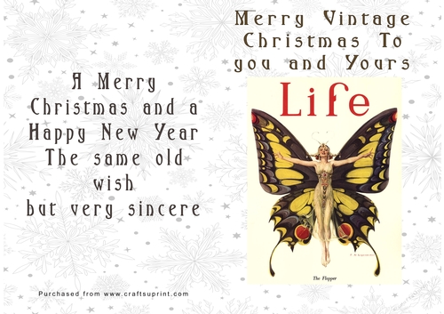 No Cut Just Print Christmas Cards Vintage