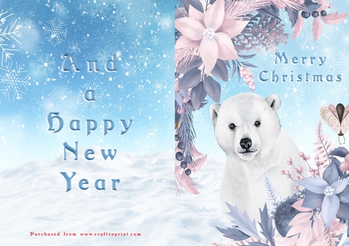 No Cut Just Print Christmas Cards - Animals