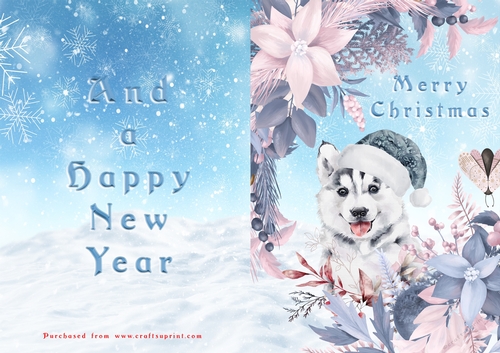 No Cut Just Print Christmas Cards - Animals