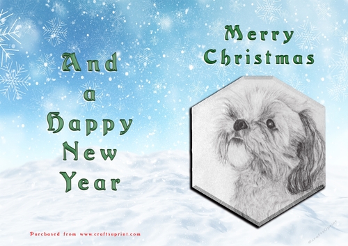 No Cut Just Print Christmas Cards - Animals